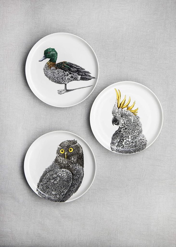 assiette design avec motif d'animal