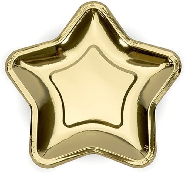 assiette dorée en forme d'étoile